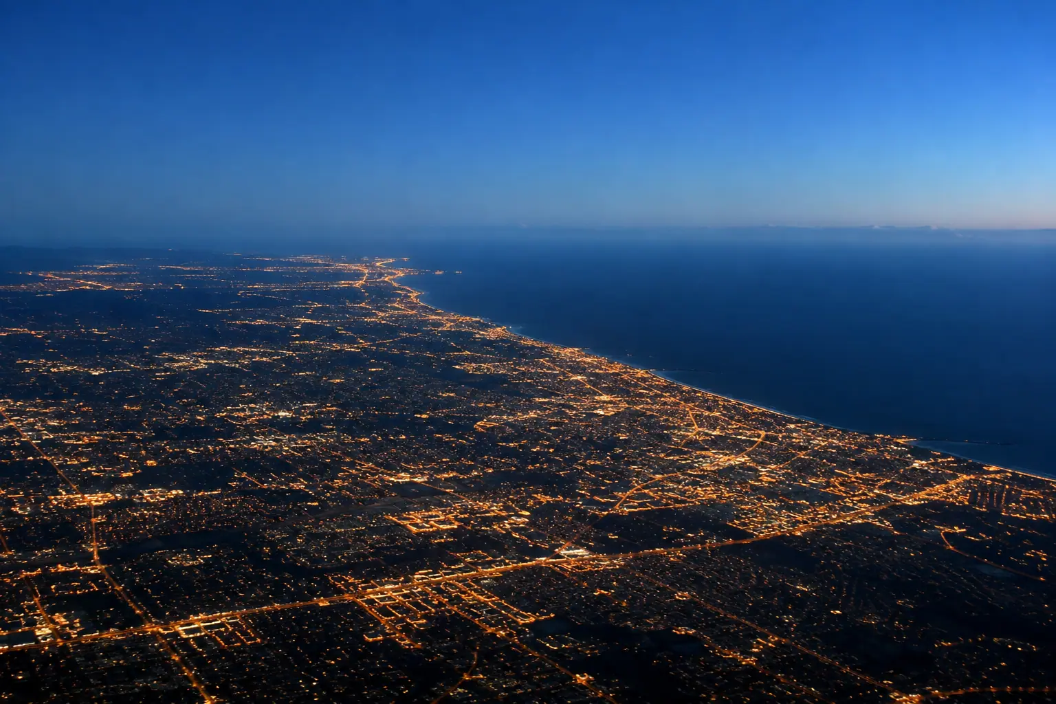 Los Angeles at night from above