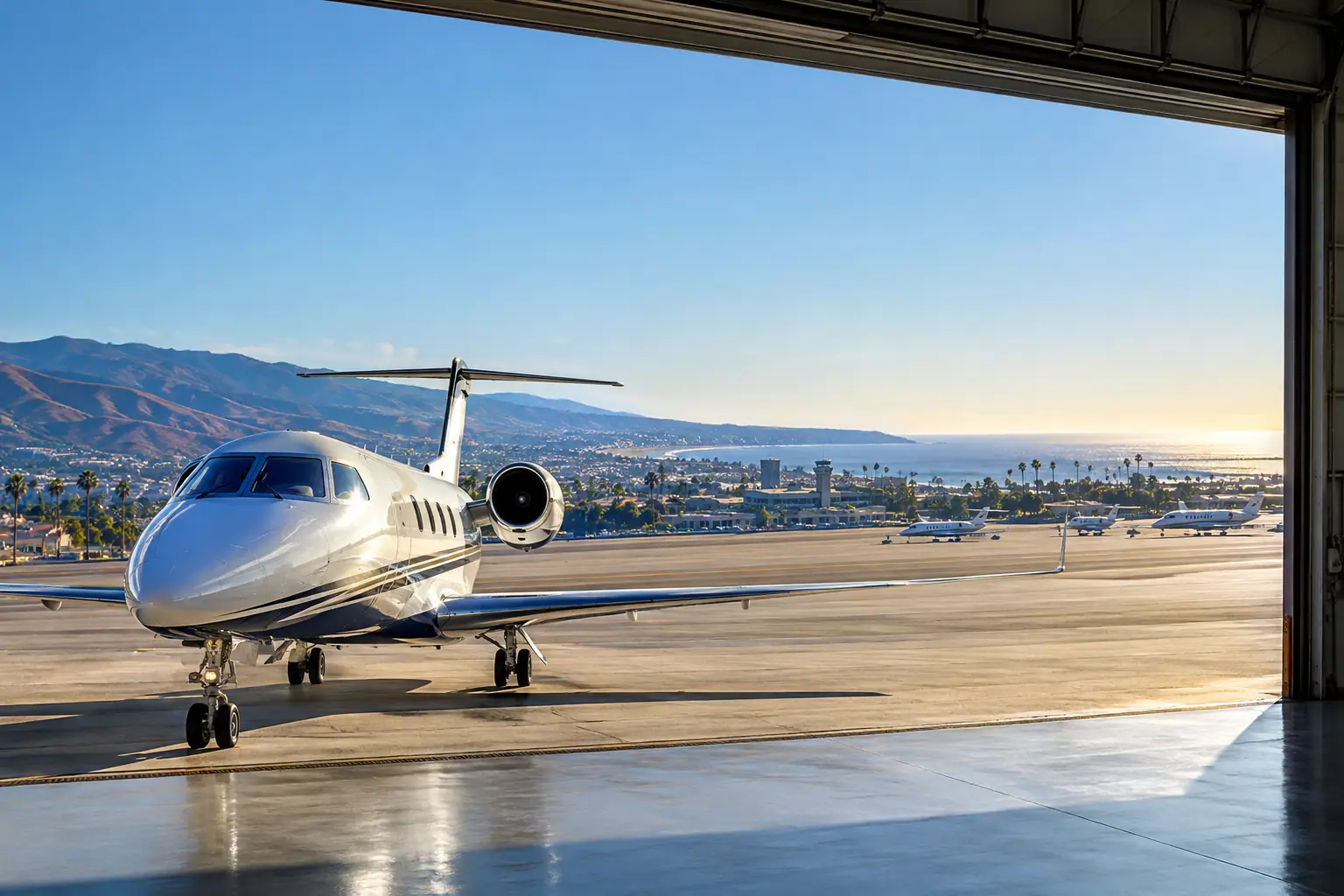 Private jets at Los Angeles International Airport